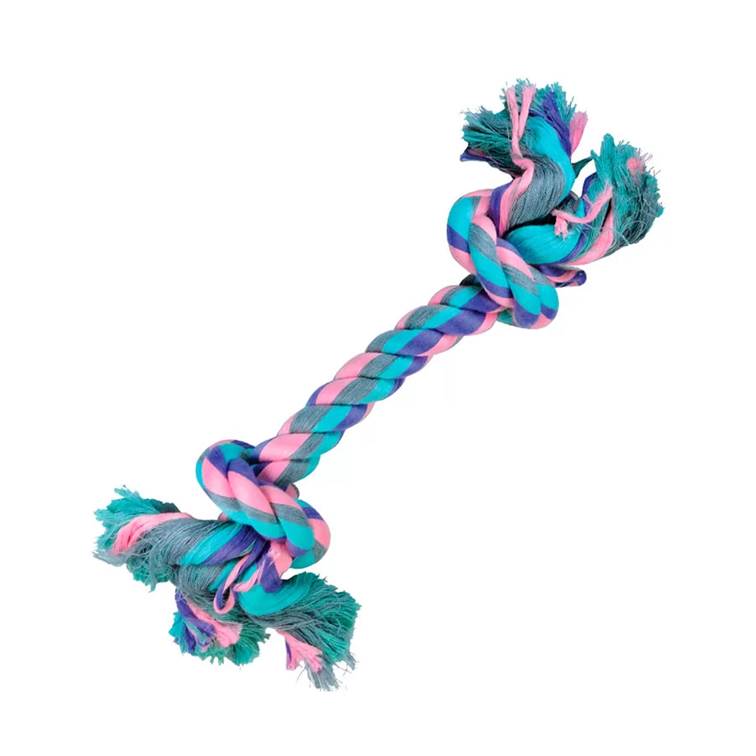 Brinquedo para Cachorro Jambo Mordedor Corda Dental Bone Pastel Médio