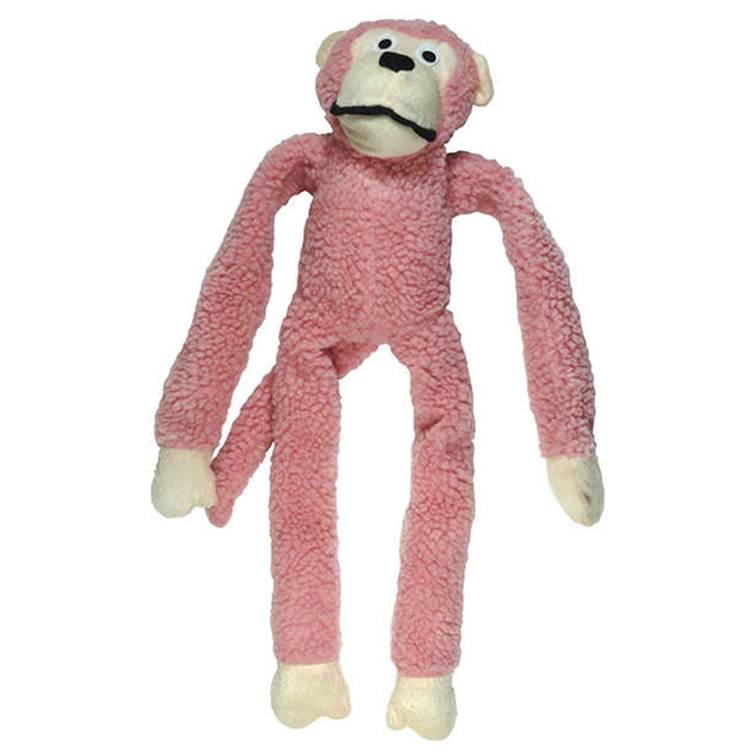 Brinquedo Jambo Mordedor Pelúcia Macaco Kelev Rosa Grande