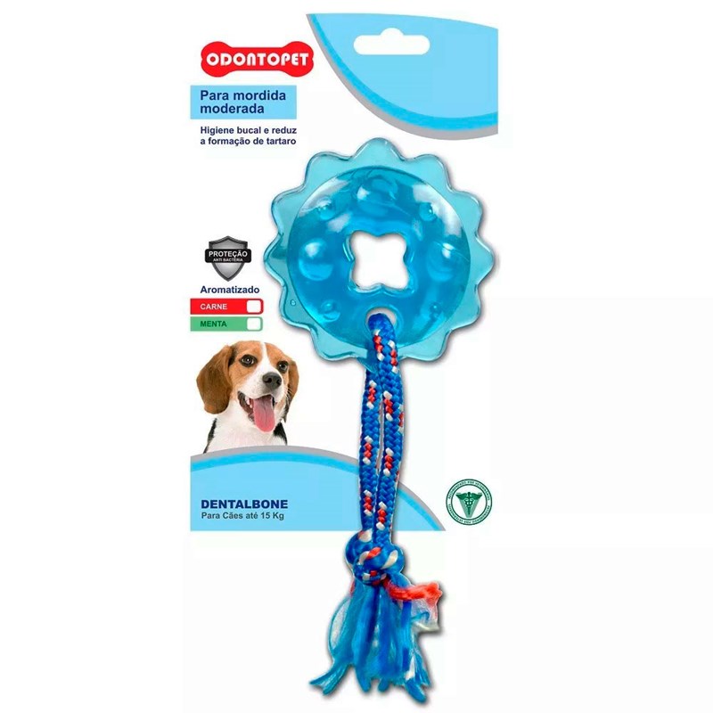 Brinquedo Odontopet Dentalbone Estrela com Corda Cães até 15kg