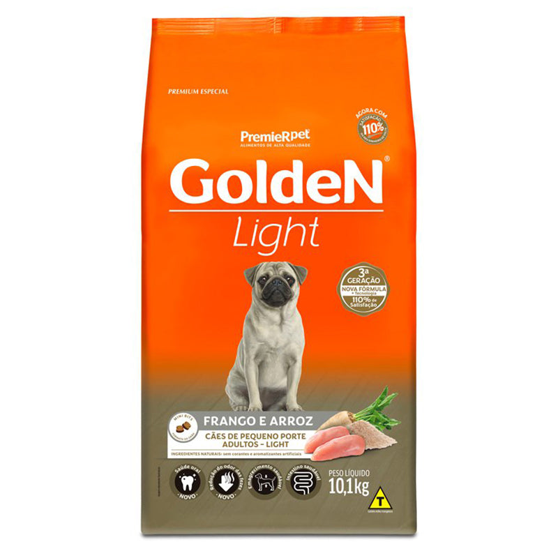 Ração Golden Fórmula Cães Adultos Mini Bits Light Frango e Arroz 10,1kg