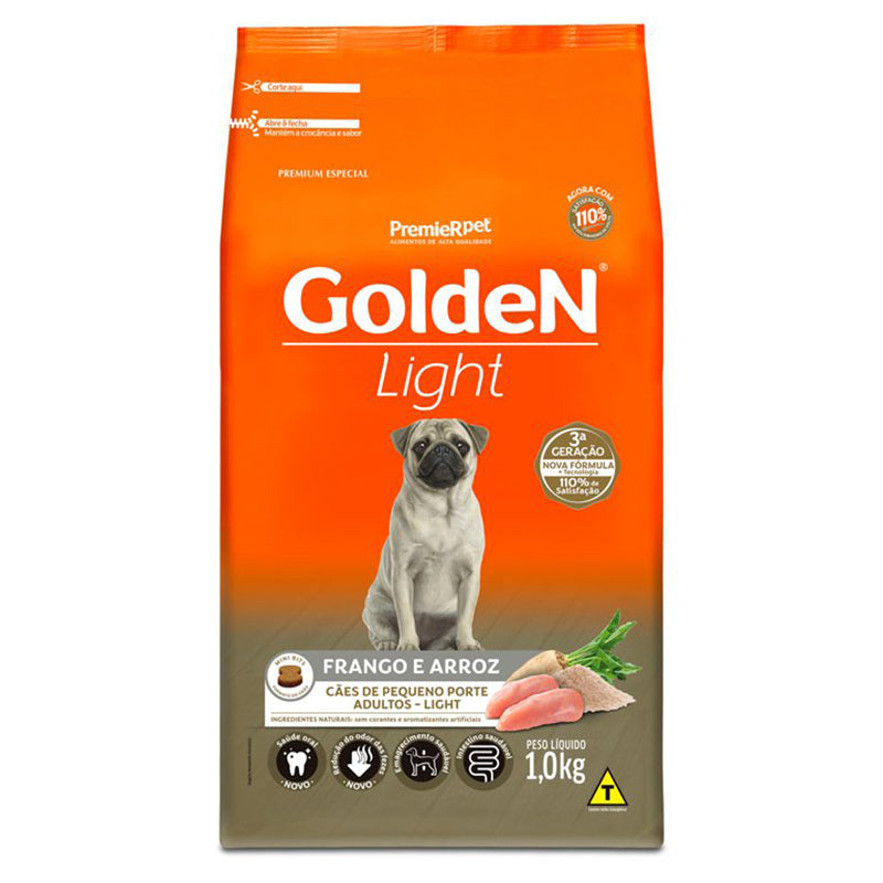 Ração Golden Fórmula Cães Adultos Mini Bits Light Frango e Arroz 1kg