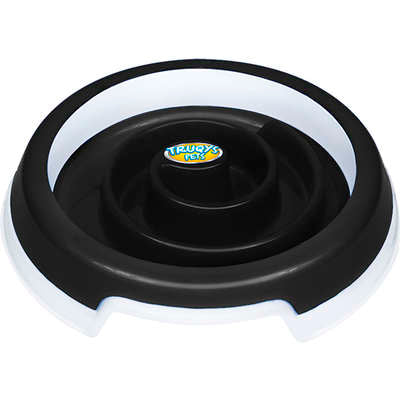 Comedouro Truqys Pets Slow Food Médio Preto