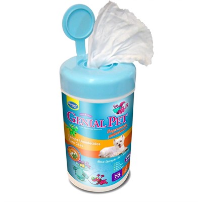 Lenços Umedecidos Genial Pet Macho 75 Unidades