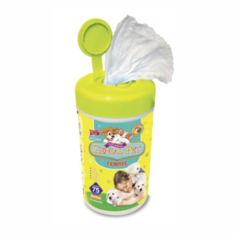 Lenços Umedecidos Genial Pet Filhotes 75 Unidades