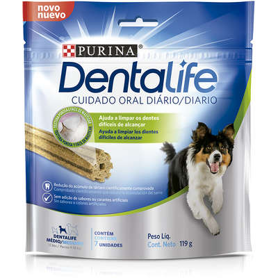 Petisco Dentalife Cachorro Cuidado Bucal Diário M 119g