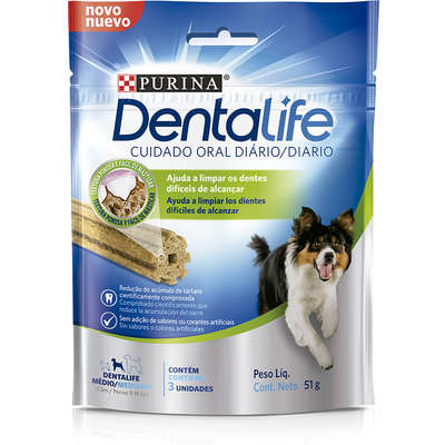 Petisco Dentalife Cachorro Cuidado Bucal Diário M 51g