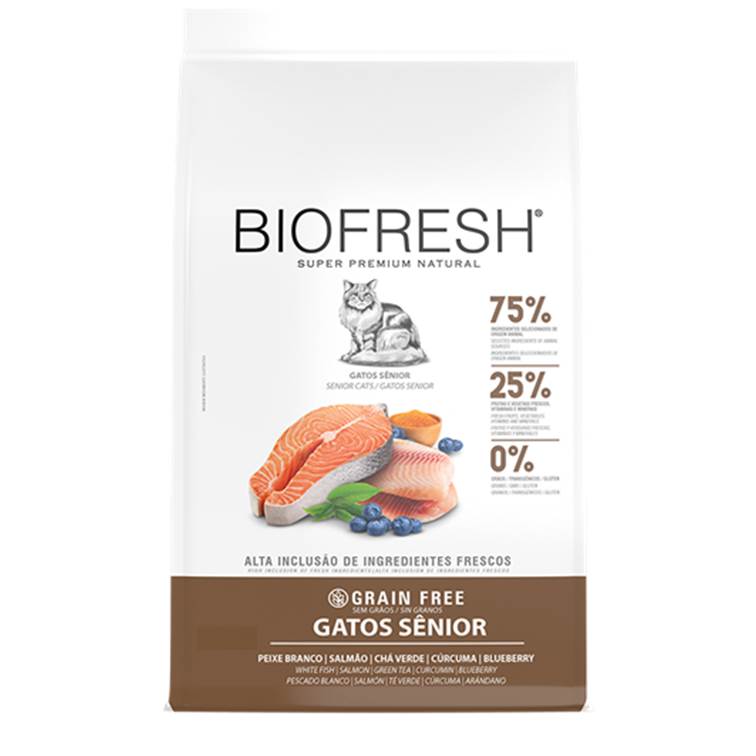 Ração Biofresh Gatos Sênior Peixe Branco 1,5kg