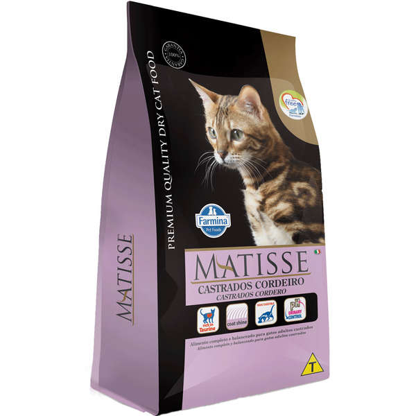 Ração Farmina Matisse Cordeiro para Gatos Adultos Castrados 7,5kg