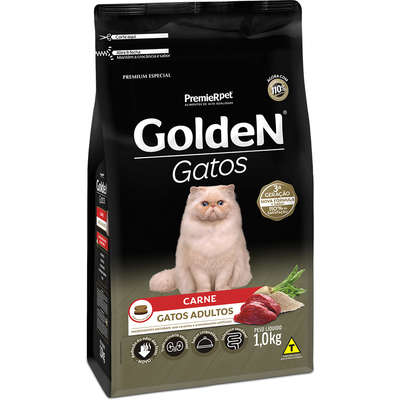 Ração Golden Gatos Adultos Carne 1kg