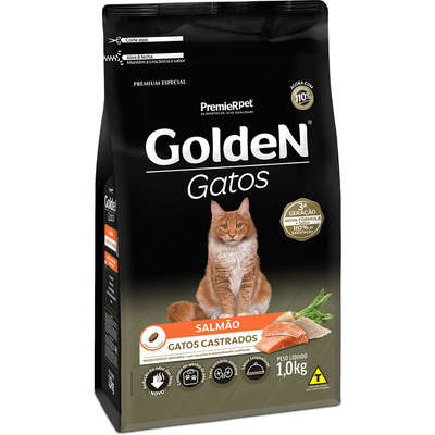 Ração Golden Gatos Castrados Salmão 1kg