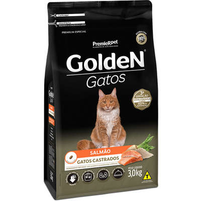 Ração Golden Gatos Castrados Salmão 3kg