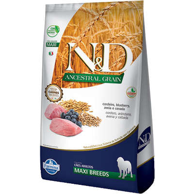 Ração N&D Ancestral Cães Adultos Maxi Cordeiro 10,1kg