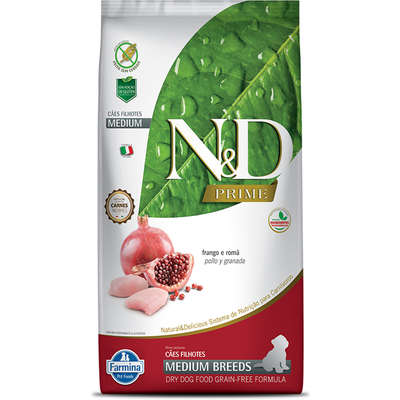 Ração N&D Prime Cães Filhotes Medium Frango 10,1kg