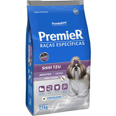 Ração Premier Raça Específica Shih Tzu Adulto Frango 7,5kg
