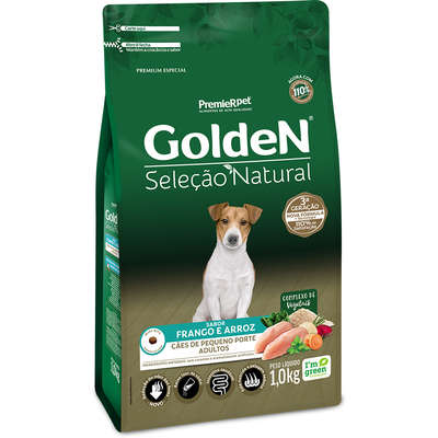 Ração Golden Seleção Natural Cães Adultos Raças Pequenas 1kg