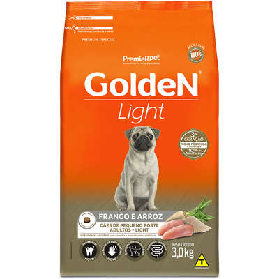 Ração Golden Fórmula Cães Adultos Mini Bits Light Frango e Arroz 3kg