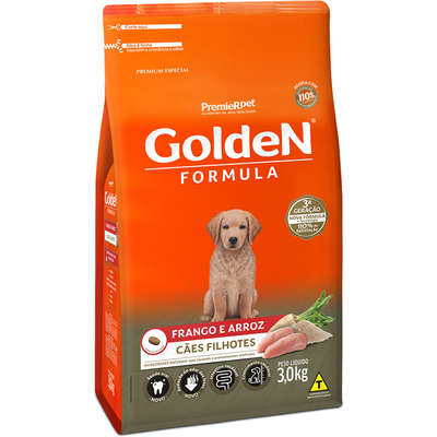 Ração Golden Fórmula Cães Filhotes Frango e Arroz 3kg