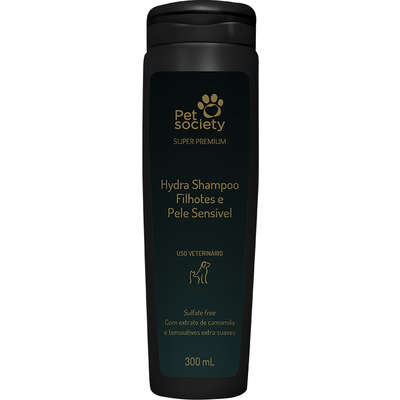 Shampoo Hydra Filhotes e Pele Sensível Pet Society 300ml