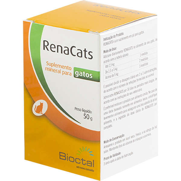Suplemento Mineral RenaCats Bioctal para Gatos 50g