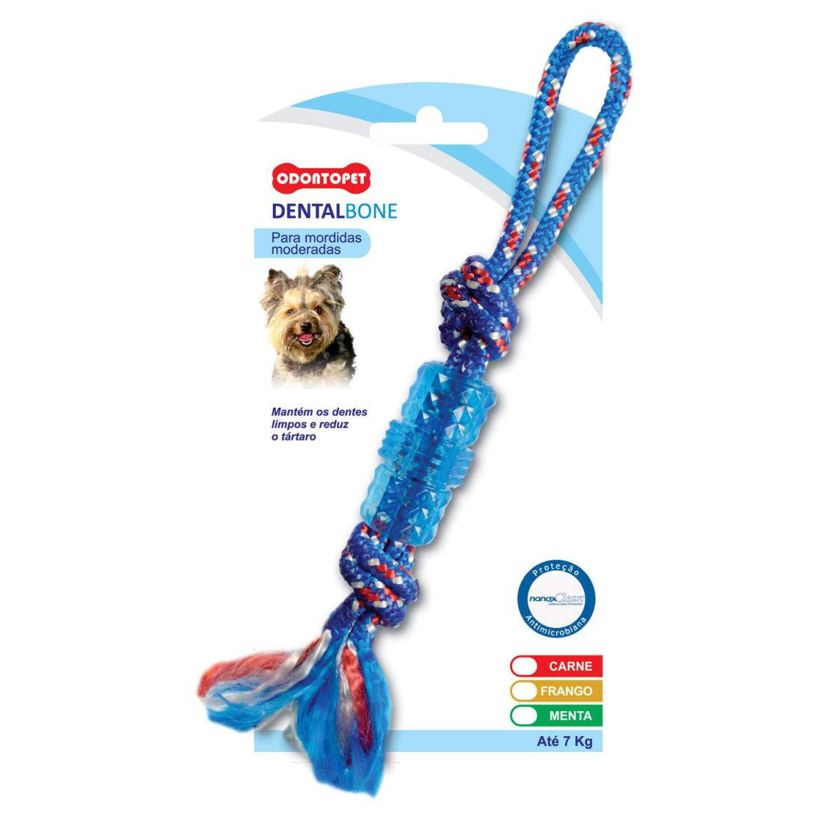 Brinquedo Odontopet Dentalbone Tubo com Corda Cães até 7kg