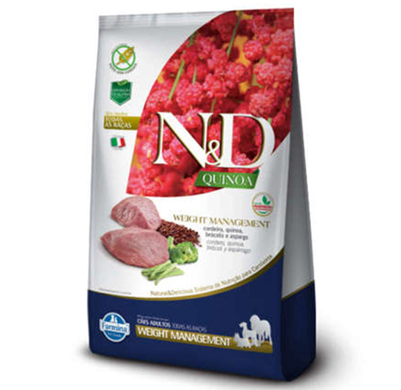 Ração N&D Quinoa Cães Adultos Weight Management Cordeiro 800g