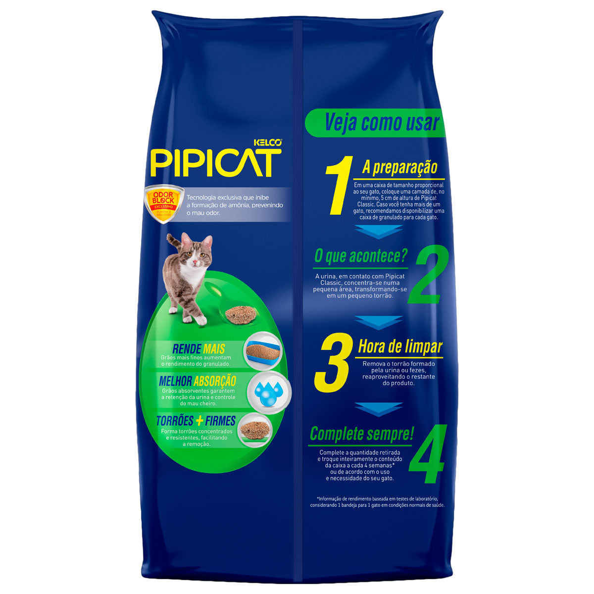 Areia Higiênica Pipicat Classic 4kg