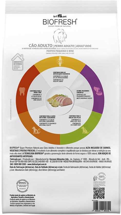 Ração Biofresh Cães Adultos Mini e Pequeno Lombo e Abacaxi 1kg