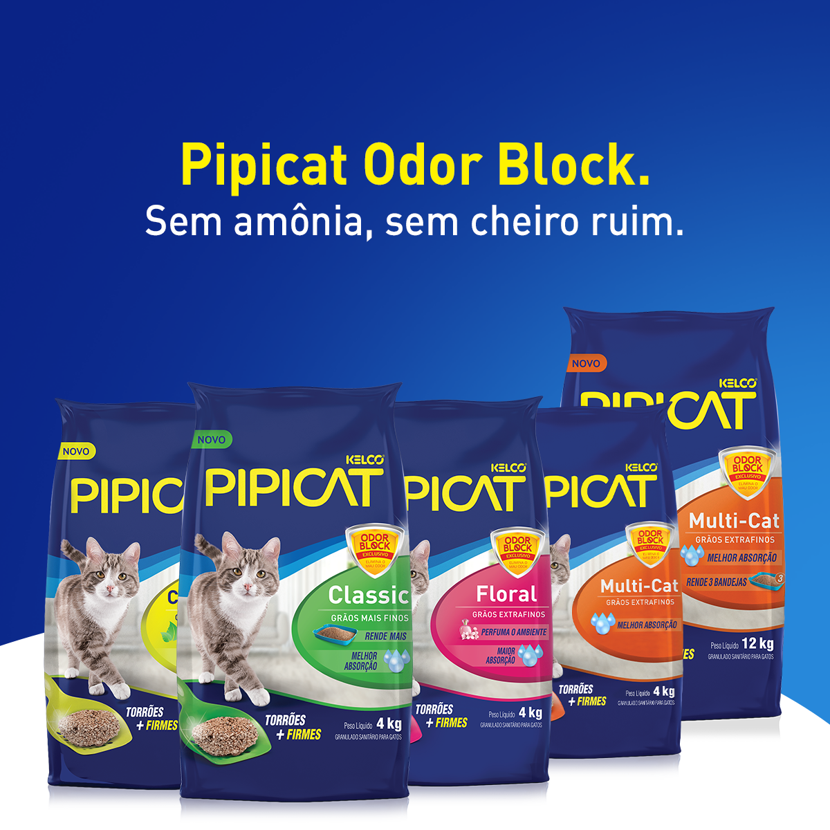 Areia Higiênica Pipicat Classic 4kg
