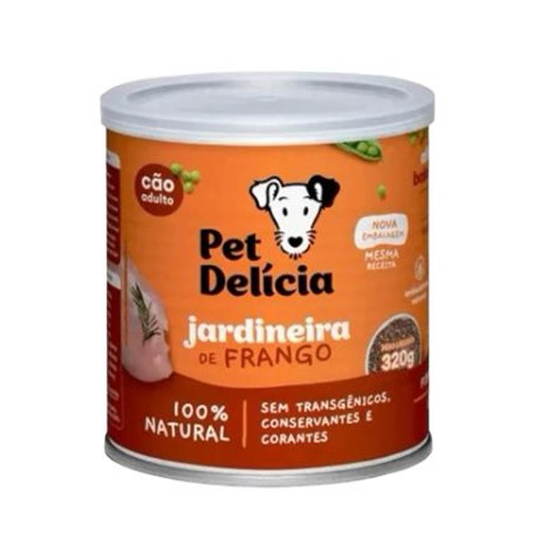 Alimento Natural Pet Delícia Cães Jardineira de Frango 320g