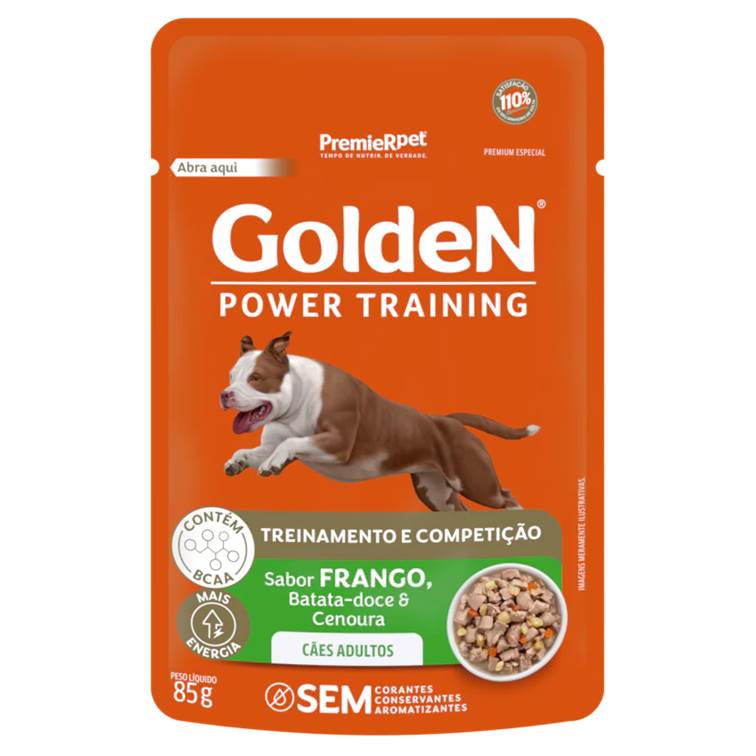 Alimento Úmido para Cachorro Golden Gourmet Adultos Power Training 85g