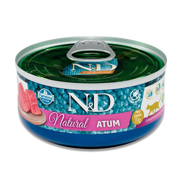 Alimento Úmido N&D Natural Gato Atum Lata 70g