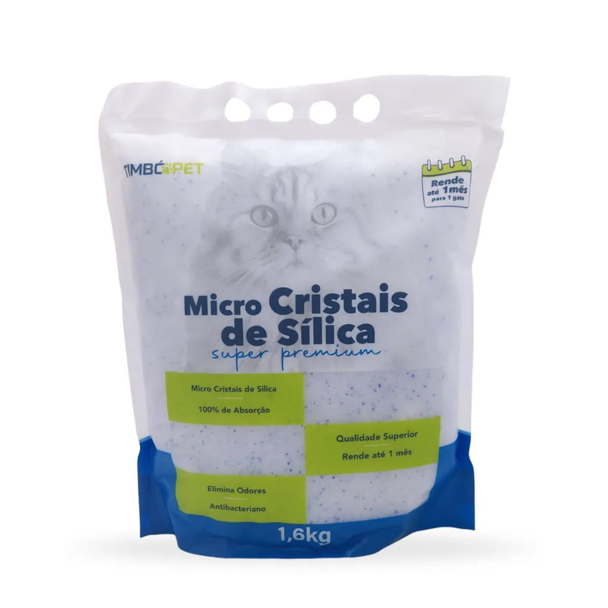 Areia Higiênica TimbóPet Micro Cristais Sílica Super Premium para Gatos 1,6kg