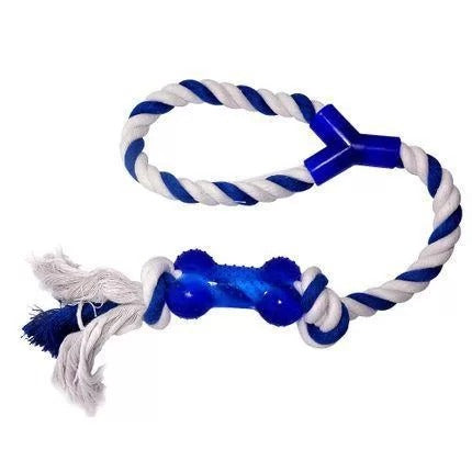 Brinquedo para Cachorro Lupe Corda com Puxador Ossinho