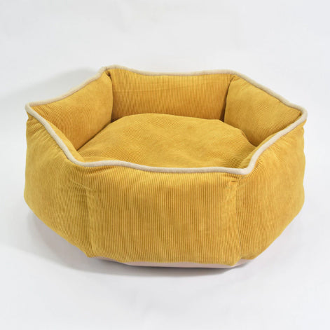 Cama para Cachorro Ferpa Pets Veludo Mostarda 56x23cm