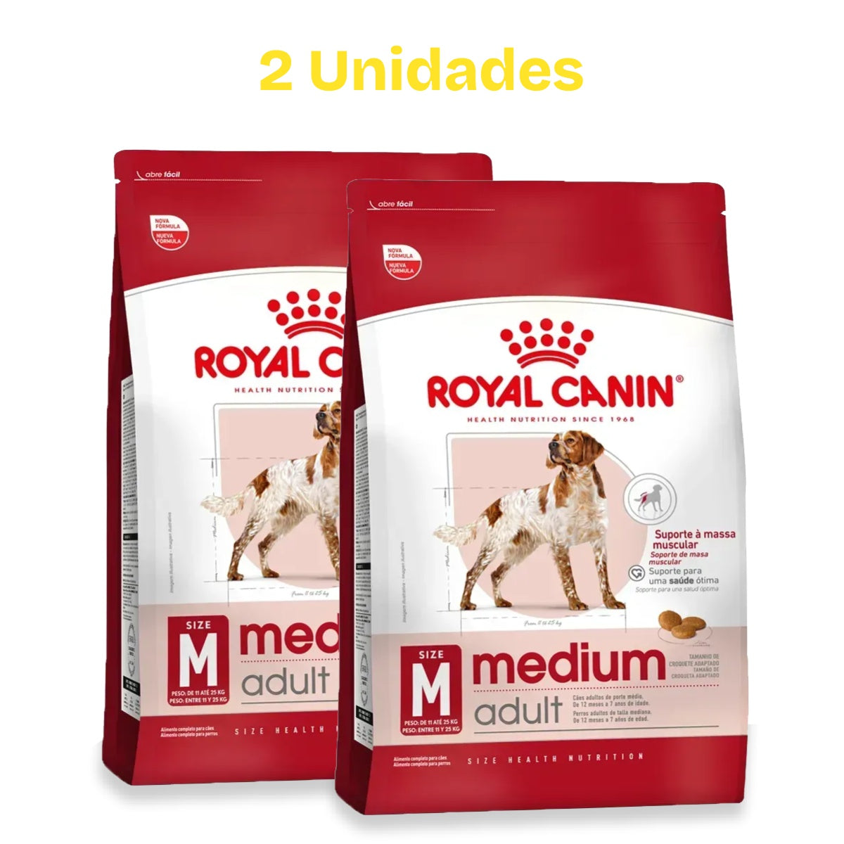 Combo Ração Royal Canin Medium Adult 12kg 2 unidades