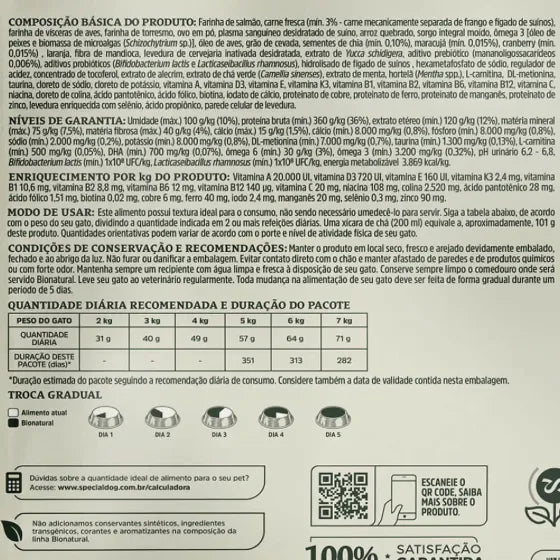 Ração Bionatural Prime Gatos Castrados Salmão 20kg