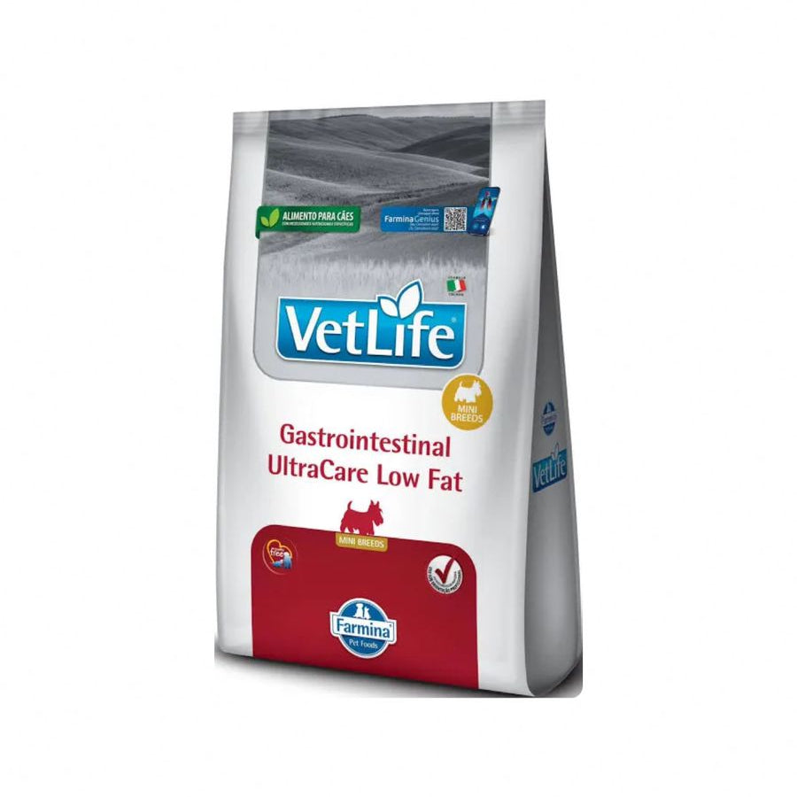 Ração Farmina Vet Life Adulto Gastrointestinal Ultracare Low Fat Cão Mini 1,5kg