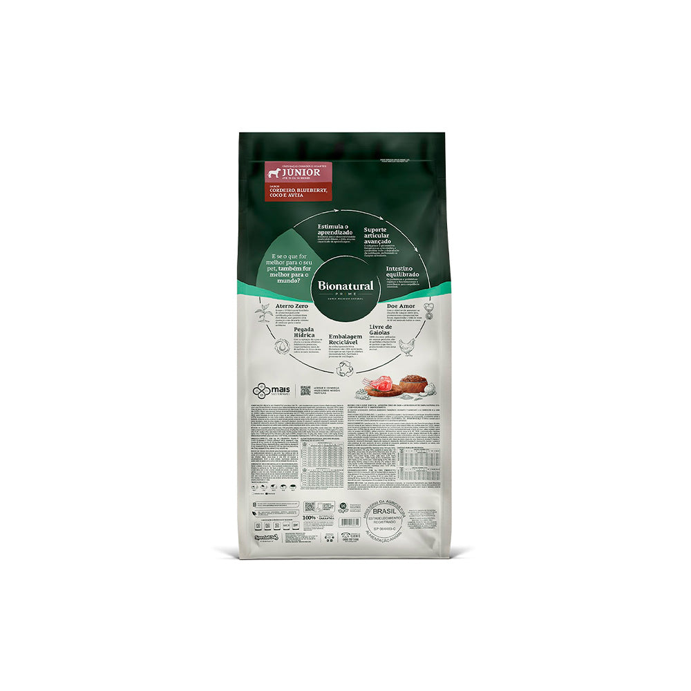Ração Bionatural Prime Cães Filhotes Raças Médias e Grandes Cordeiro 15kg