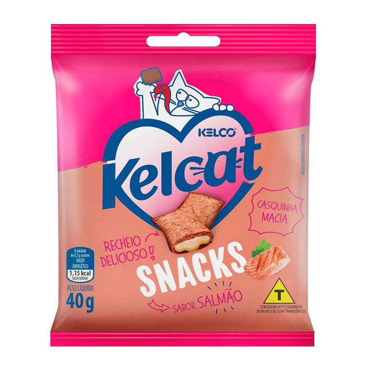 Petisco para Gato Kelcat Snack Salmão 40g