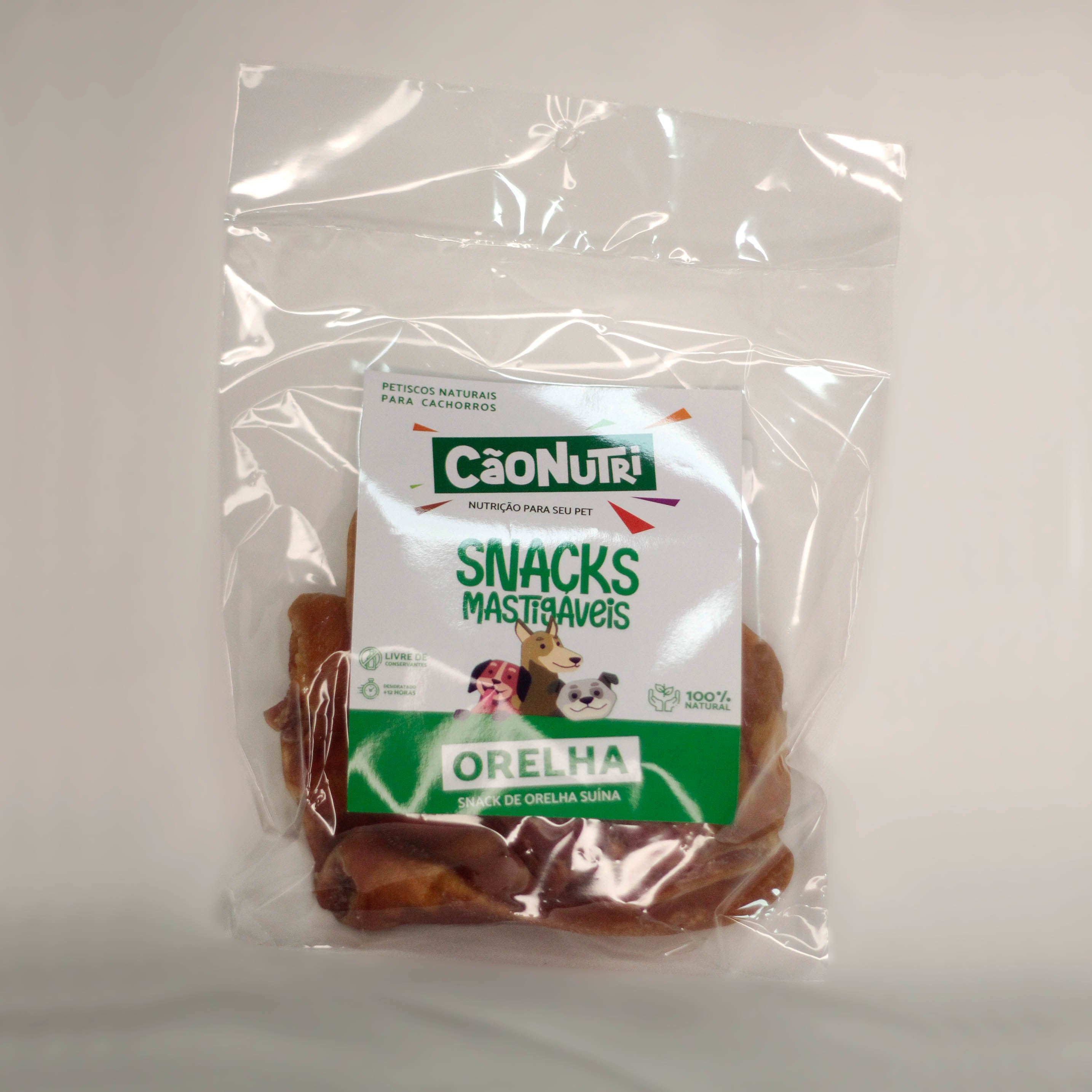 Petisco Natural para Cães Cão Nutri Orelha Suína 2 unidades