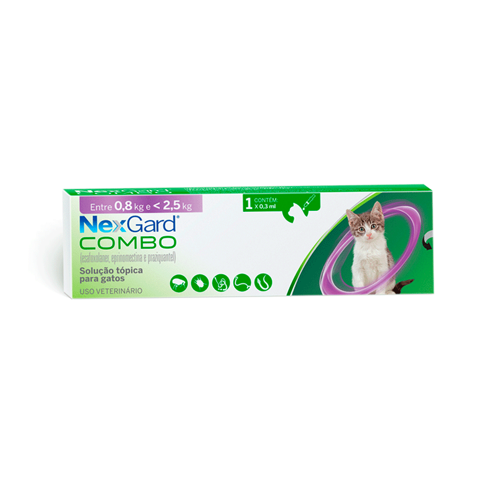 Nexgard Combo Antipulgas para Gatos de 0,8 a 2,5kg 1 tubo