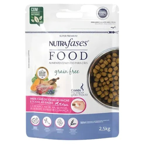 Alimento Seco para Cachorro Nutrafases Food Grain Free 2,5kg