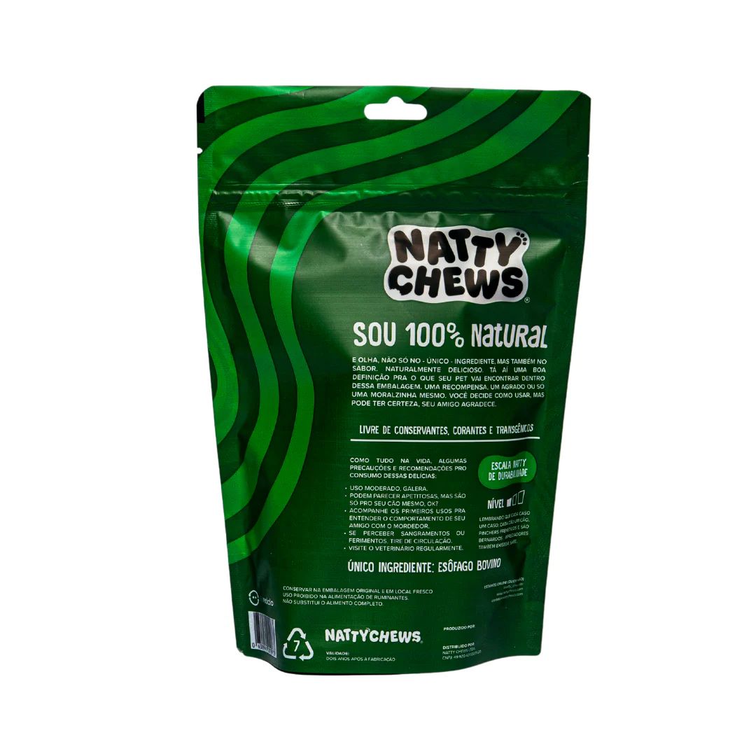 Petisco Esofofos Natty Chews Esofago Bovino Desidratado 5 unidades