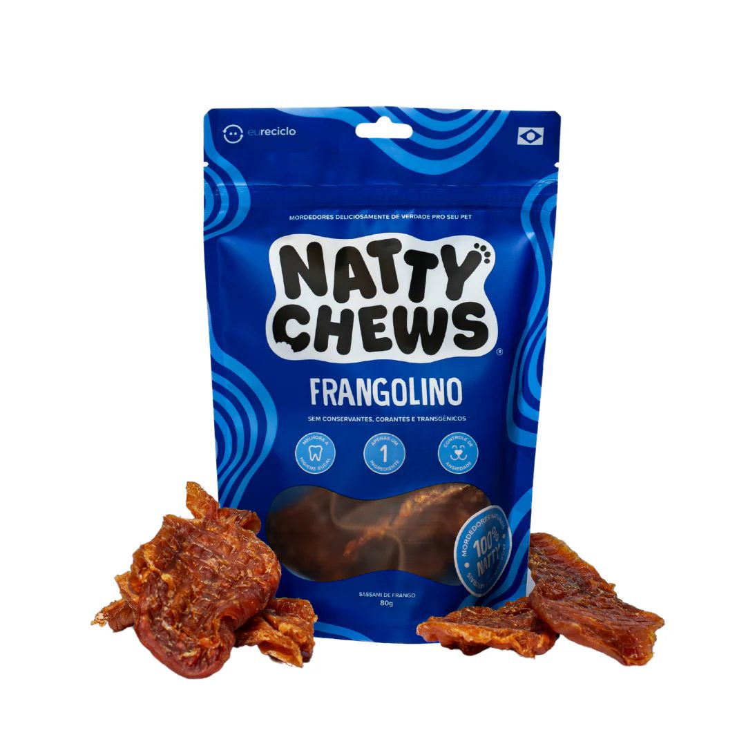 Petisco Frangolino Natty Chews Sassami de Frango Desidratado 80g