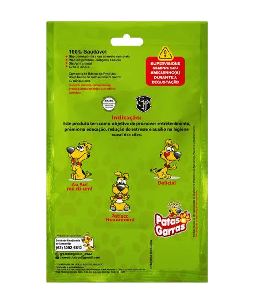 Petisco Natural ara Cachorro Snacks Pulmão Bovino Patas & Garras 50g