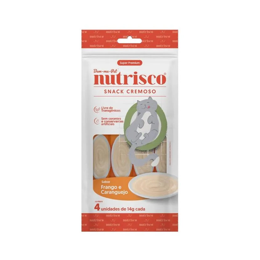 Petisco para Gato Snack Cremoso Nutrisco Frango e Caranguejo 56g