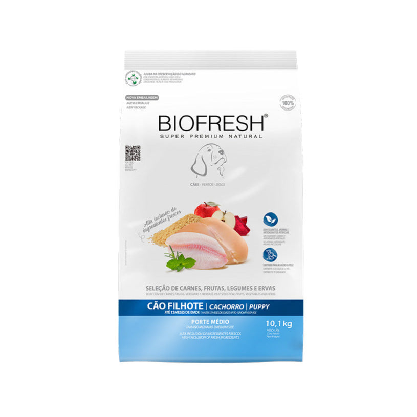 Ração Biofresh Cães Filhotes Raças Médias 10,1kg