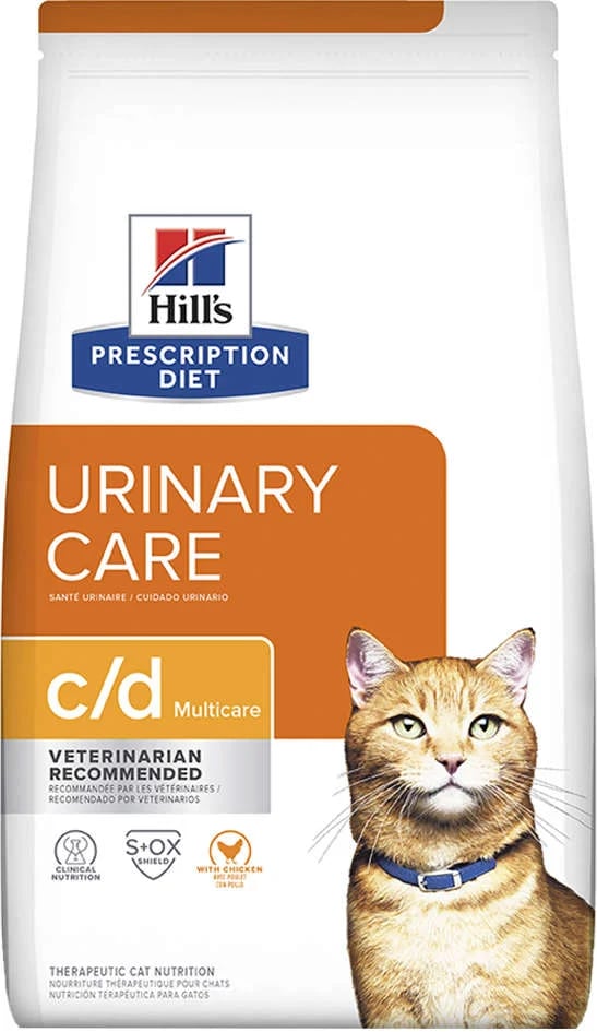 Ração Hill's Prescription Diet C/D Multicare Gatos Adultos Cuidado Urinário 1,81kg