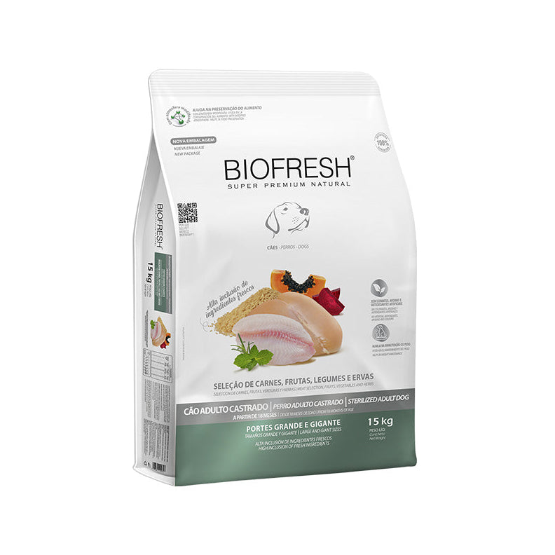 Ração Biofresh Cães Adultos Castrados Raças Grandes e Gigantes 15kg