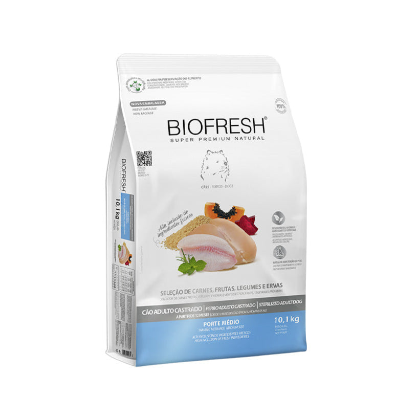 Ração Biofresh Cães Adultos Castrados Raças Médias 10kg